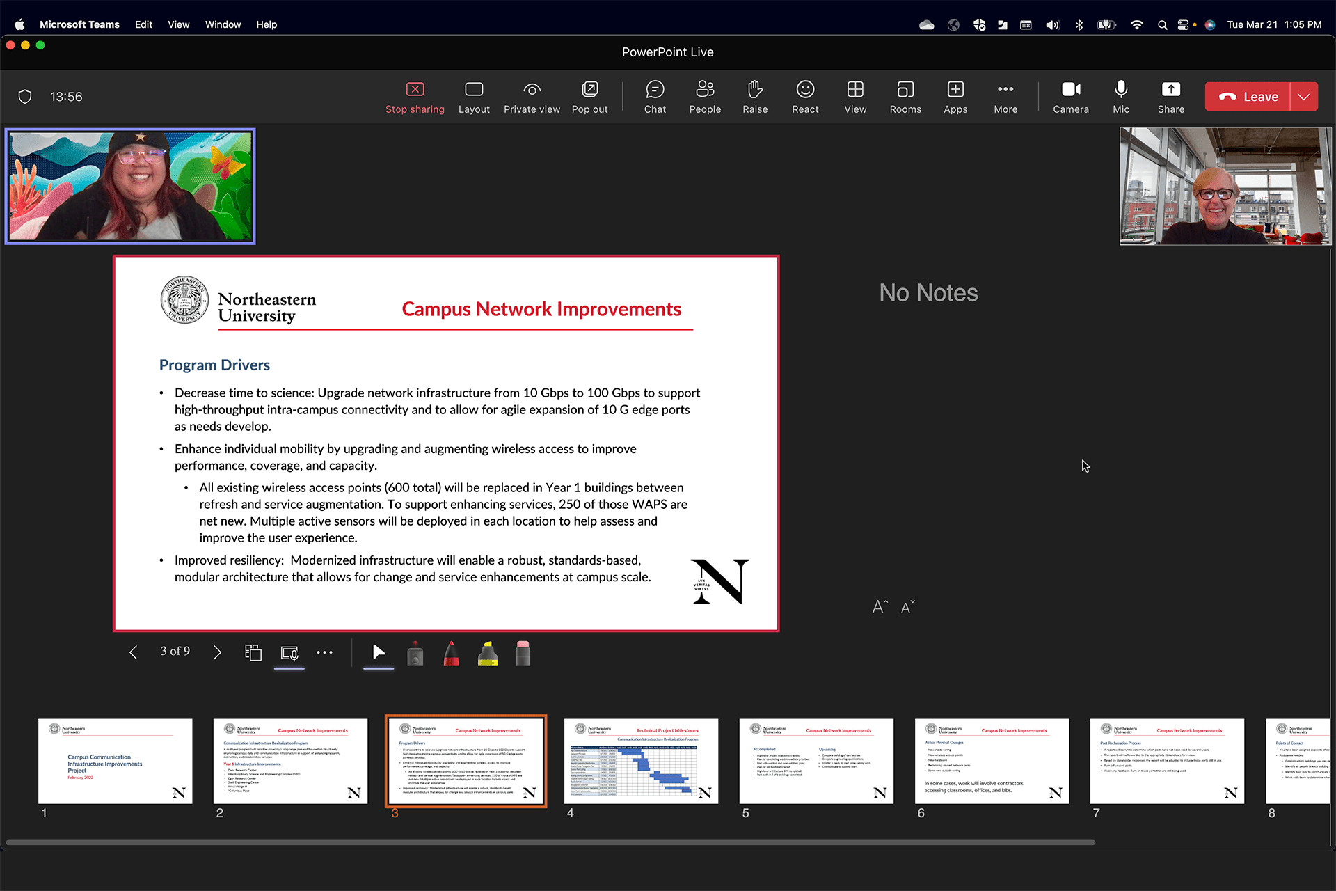 Screenshot of PowerPoint Live in MS Teams